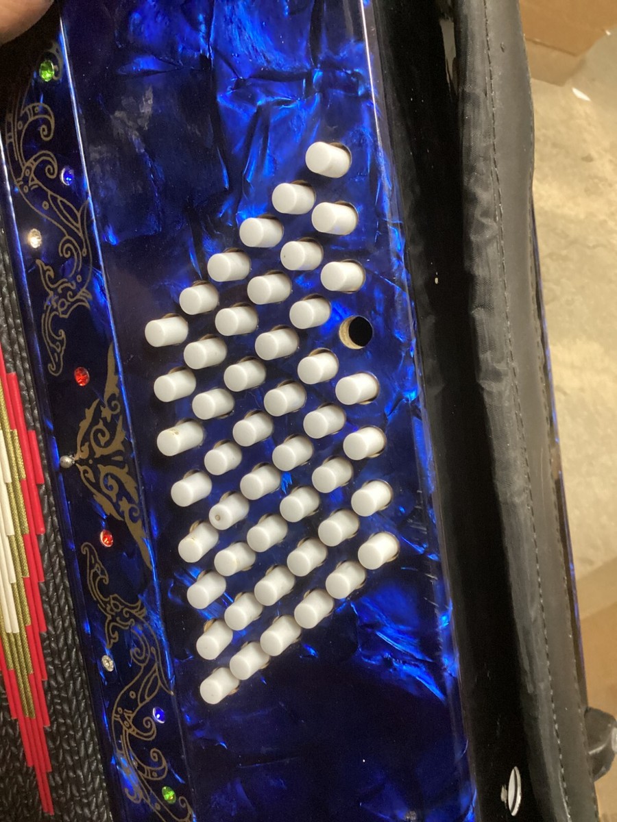 美品　ボタンアコーディオン　yingjie Yingjie Keyboards Blue S. Soprani Eye of Sauron Piano