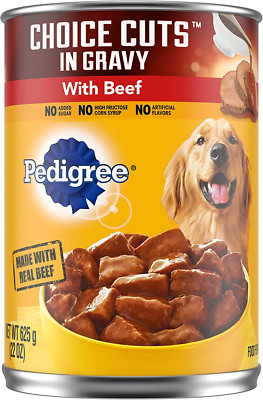 Pedigree Choice Cuts In Gravy With Beef Adult Canned Wet Dog Food 12 22 Oz.