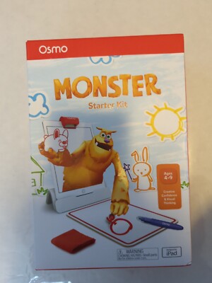 OSMO MONSTER STARTER KIT w/BASE LEARNING GAME DRAWING AGES 4-9 Designed for iPAD