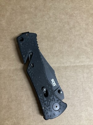 SOG Trident Assisted Folding Knife, Black, Discontinued Model