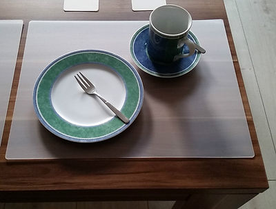 4x Tischset Tischunterlage transparent EXTRA STARK, PP abwischbar 430 x 325mm