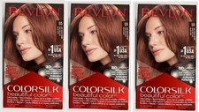 Revlon Colorsilk Hair Color 55 LIGHT REDDISH BROWN dye KERATIN ENRICH Lot of 3