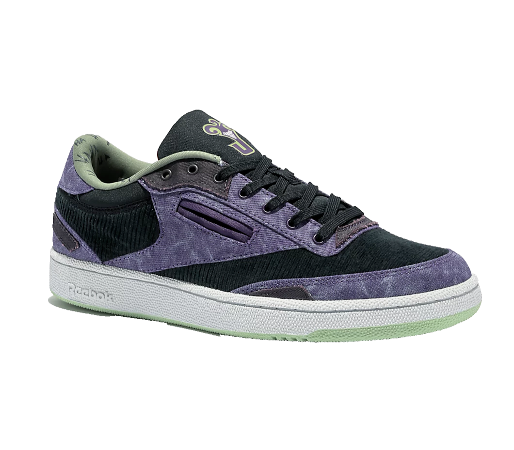 Men Reebok Club C 85 Joker DC Comics Purple Green Black HQ4573
