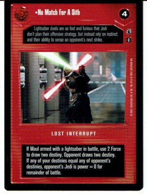 STAR WARS CCG REFLECTIONS III DARK SIDE PREMIUM NO MATCH FOR A SITH ex