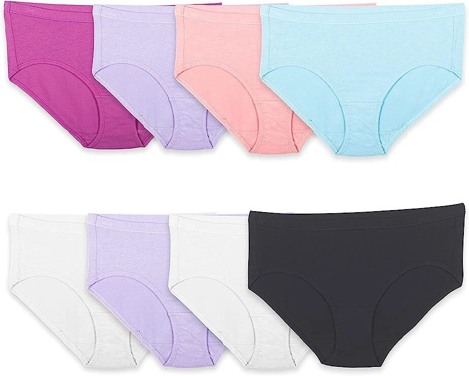 Fruit of the Loom Women's Breathable Panties Cotton-Mesh Underwear Briefs  8-Pack