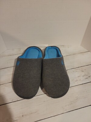 RockDove Slippers Memory Foam Nonslip Indoor Outdoor Gray Blue Mens 