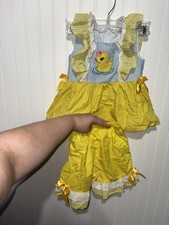 Boutique Yellow Duckling Girl Outfit Size XL