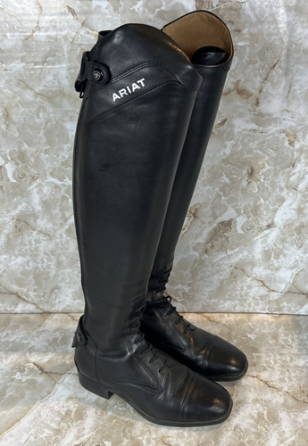 Ariat Palisade Tall Riding Boots Women's 6.5 Black Square Toe Horse Riding - Picture 2 of 18