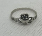 Vintage Sterling Silver Claddagh Ring-Sz. 9