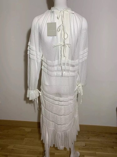 Lee Mathews White Molly Tulle Dress Size 1 XS-S RRP £950 NEW - Picture 6 of 12