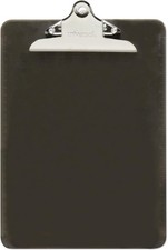Universal Plastic Clipboard with 1.25" Capacity Clip, Letter Size, Smoke