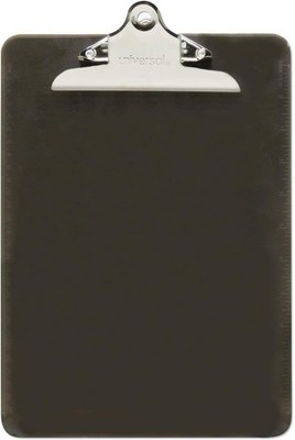 Universal Plastic Clipboard with 1.25'' Capacity Clip, Letter Size, Smoke