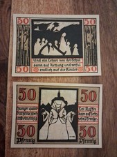 Naumburg emergency money 50 Pfennig 1920 2 notes 