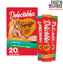 Hartz Delectables Squeeze Up Interactive Lickable Wet Cat Treats, 20 Count