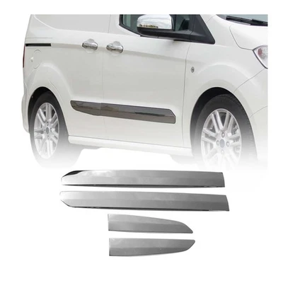 Garniture Baguette de porte latérale pour Ford Tourneo Courier 2014-2024 Foncé - Photo 1/4