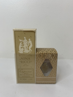Vintage Capricci by Nina Ricci Talc de Toilette Perfume W/Mini Parfum Bottle Set