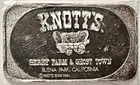 1 oz Fine .999 Silver Bar KNOTT'S BERRY FARM & Ghost Town California *COM126