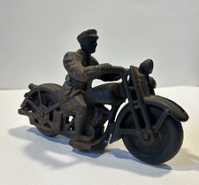 1930s Vintage Cast Iron Motorcycle Toy 6 X 4 Wheels Turn