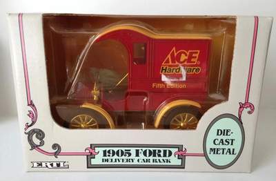 #ad Vtg Ertl 1905 Ford 1 25 Scale Ace Hardware Fifth Edition Delivery Truck Bank $17.81