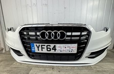 AUDI A6 C7 S-LINE COMPLETE FRONT BUMPER W/SENSORS IN IBIS WHITE LY9C 2011-2017