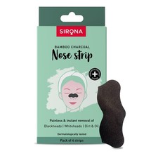 Sirona Blackhead Remover Bamboo Charcoal Nose Strips for Women - Pack of 4