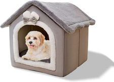 Letto Grotta per Gatti, Cuccia per Cani Lavabile, Igloo per Gatti in Peluche Cal