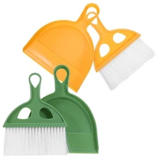 2 Sets Mini Brush and Dustpan Handheld Broom Kitchen Cleaning Necessities