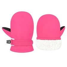 Kids Toddler Mittens Waterproof Toddler Winter 6 Months-24 Months Hot Pink