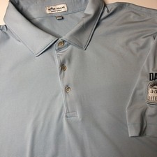 Peter Millar Summer Comfort Polo Golf Shirt Men  s XXL Blue Pink Stripe Logo