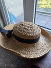 Helen Kaminski Classic 5 Bretton Straw Hat Summer Bow Flower Insignia UPF 50+ — photo 2