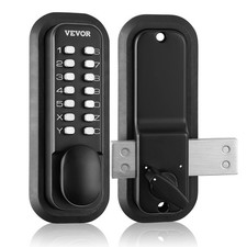 Mechanical Keyless Entry Door Lock 14-Digit Keypad Surface Mounted Latch Outdoor