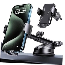  Secure Air Vent Car Phone Mount: 360° Rotatable Universal Holder, Modle-D