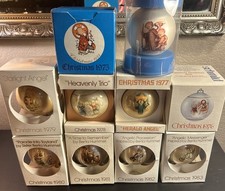 Vintage Schmid Ornament Bundle 1974-1983 Berta Hummel Lot Of 10 Read