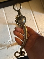Arabian Horse Show Parade 5” Bit C Spoon Port Metal Slobber Bar Rein Rings