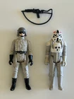Vintage Kenner Star Wars AT-AT Driver with Rifle & AT-ST Driver.  Pre-Owned