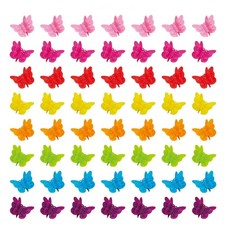 50 Packs Assorted Color Butterfly 1 Count Pack of 50 , 50 pcs Random Colour