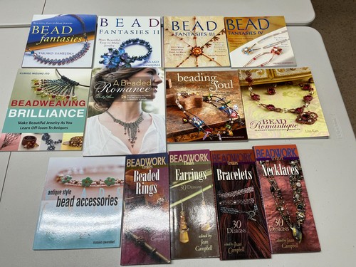 Bead Jewelry Making  Books Lot of 13 Bead Fantasies and Others