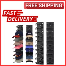 2 Pack Hat Organizer for Baseball Caps, Hat Rack for Wall with Strong Adhesive H