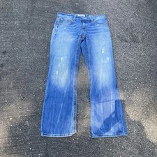 BKE Denim Carter Jeans Boot Leg Distressed Men's Size 33R Condition Is Pre-Owned