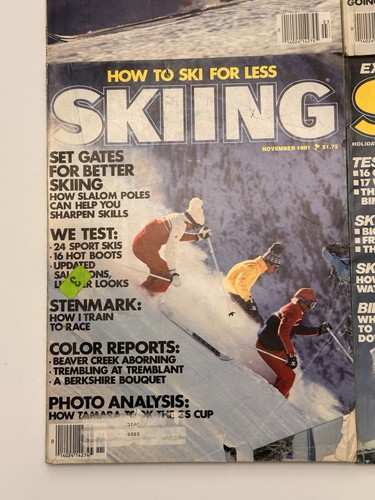 Vintage 1981 SKIING Magazine Jan Spring Oct Nov Lot of 4 - Foto 4 di 6