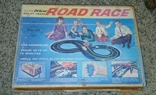 Vintage 1962 Eldon Deluxe Road Race Car Travk In Box (Used)