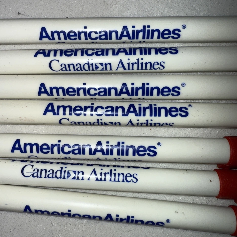 Bolígrafos publicitarios vintage American Airlines tinta muerta Foto 2 de 4