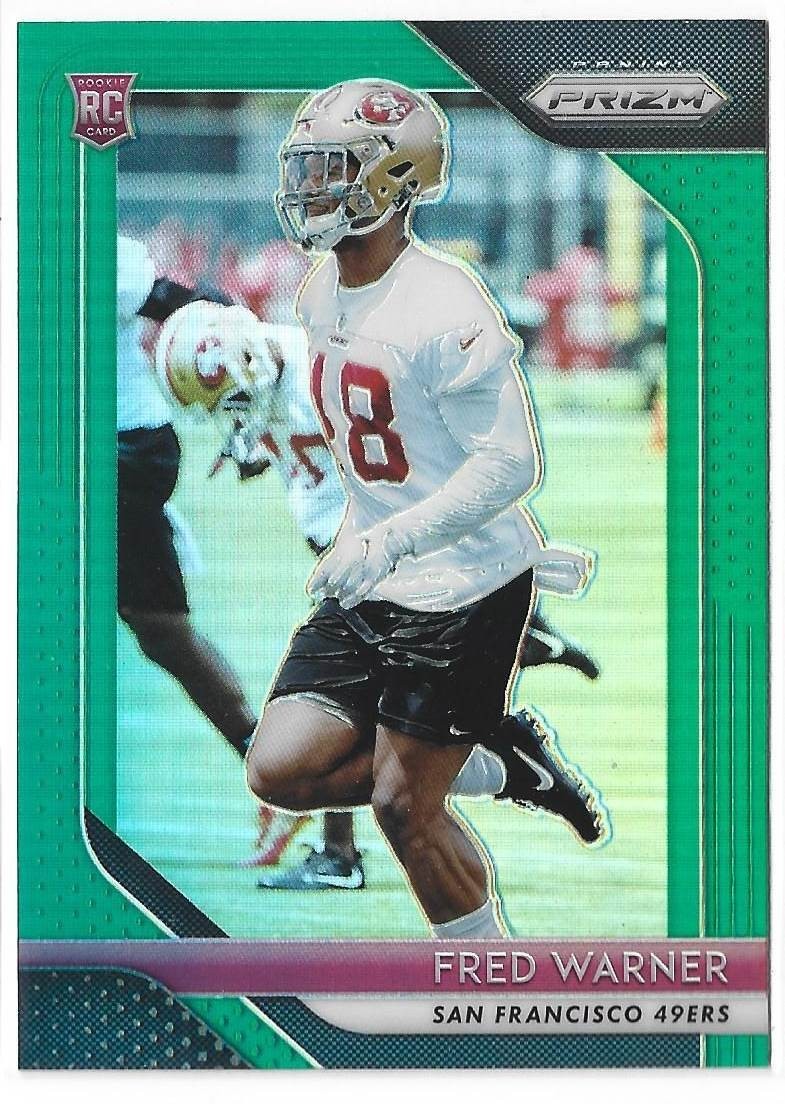 Fred Warner 2018 Prizm Green Prizm RC #257