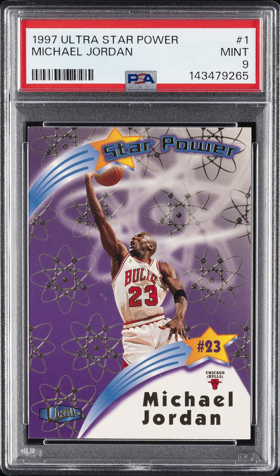 1997 ULTRA STAR POWER #1 MICHAEL JORDAN PSA 9