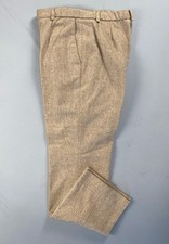 Pendleton Vintage USA Made Wool/Silk Flannel Trouser Pants. Mottled Beige Size 6