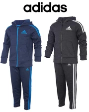 NEW adidas Kids' Boy's 2-piece Set Jogger Pant, Hoodie Jacket SIZE 5,6