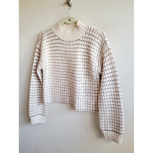 DH New York Imani Chunky Knit Sweater Ivory/ Tan Combo - 第 8/11 張圖片