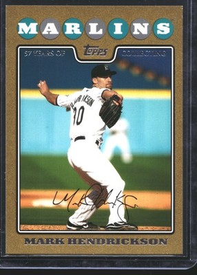 Mark Hendrickson 2008 Topps Gold Updates & Highlights Florida Marlins #/2008