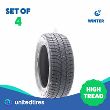 Set Of 4 Used 20555r16 Bridgestone Blizzak Ws90 Studless 91h - 9-1032