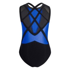 Kids Girls Unitard Rhinestone Bodysuit Dance Leotard Sleeveless Rompers Stage